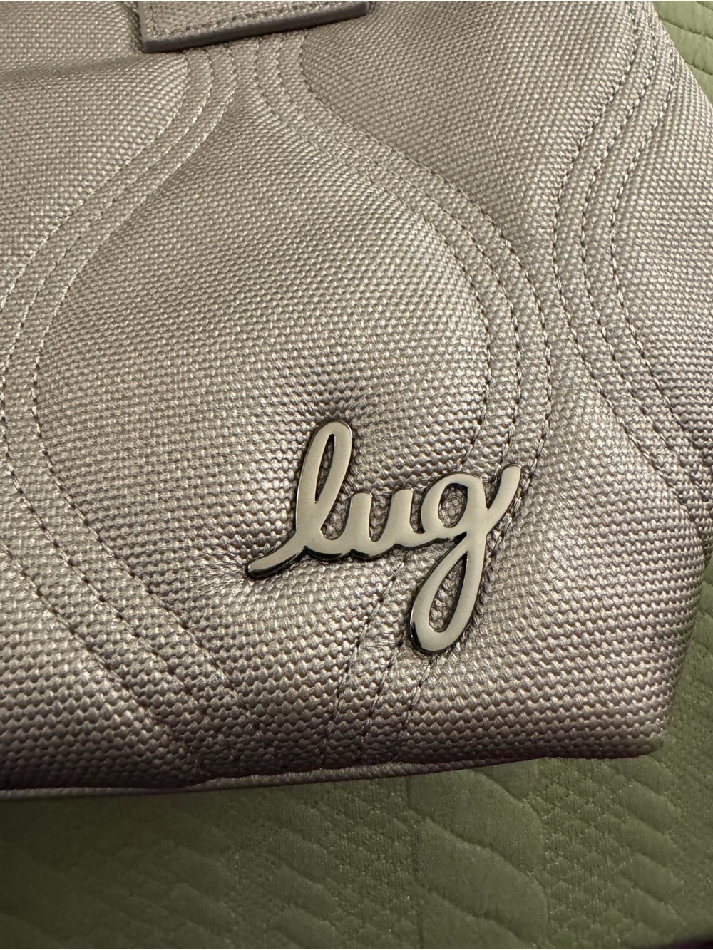 Lug Alto Matte Lux Crossbody Bag Metallic Pearl EUC - Picture 11 of 15